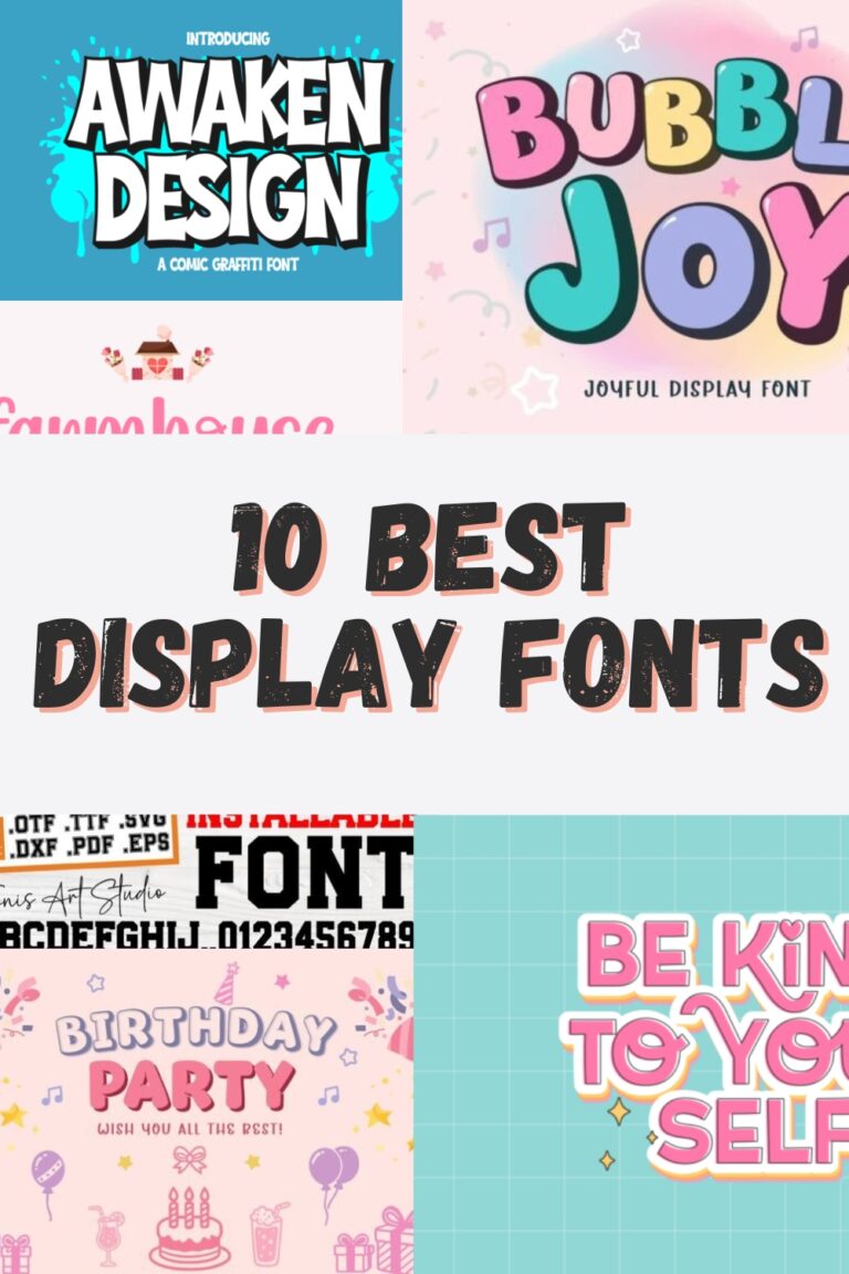 The 10 Best Display Fonts for Creative Branding and Crafting