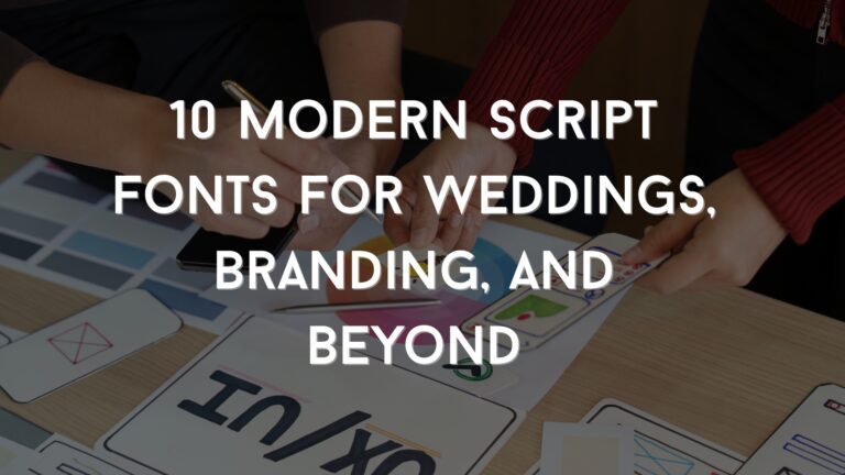10 Modern Script Fonts for Weddings, Branding, and Beyond