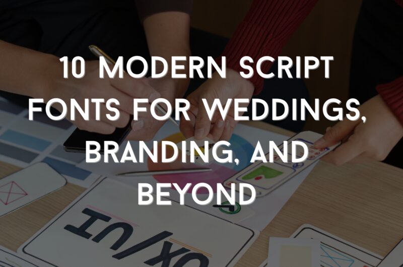 10 Modern Script Fonts for Weddings, Branding, and Beyond