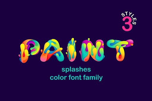 Paint Splashes Font by kaer_cf