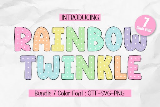 Rainbow Twinkle Font by Issie_Studio