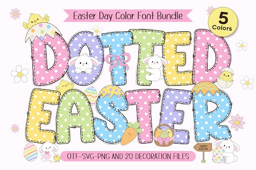 Dotted Easter Font by Issie_Studio