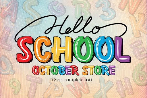 Hello School Font by october.store