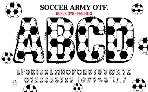 Soccer Football Army Font by Army Custom