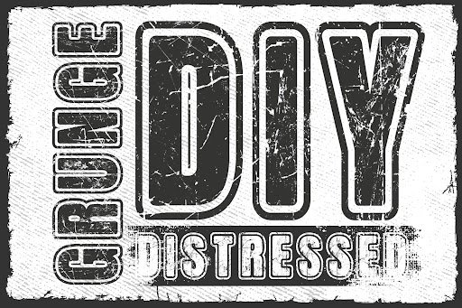 Grunge Diy Distressed Font by Nobu Collections
