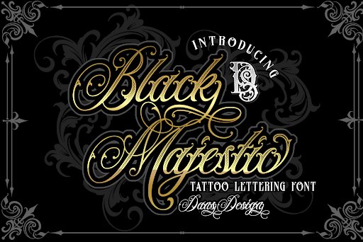 Black Majestic Font by Dansdesign