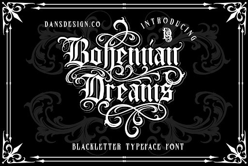 Bohemian Dreams Blackletter font