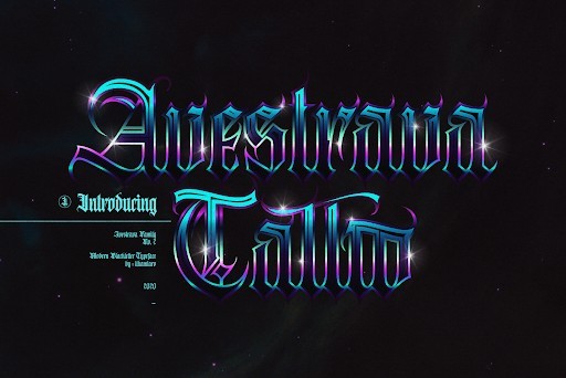 Avestrava Tattoo Blackletter font