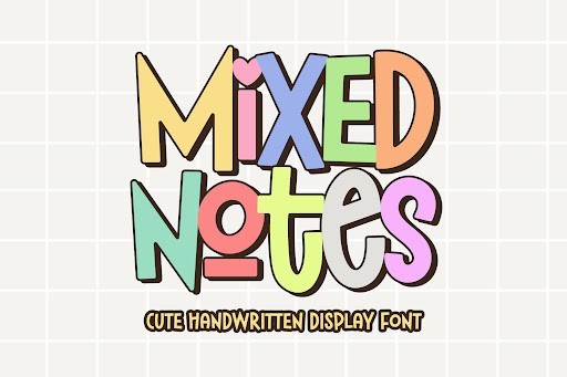 Mixed Notes Handwritten font
