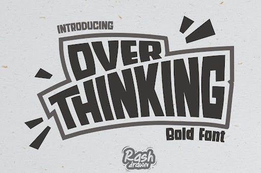 Over Thinking Script font