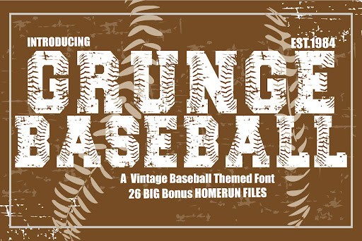 Grunge Baseball Display font