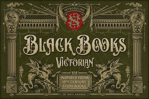 Black Books Victorian Blackletter font