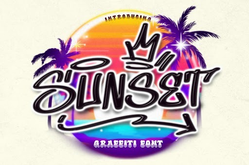 Sunset Retro font