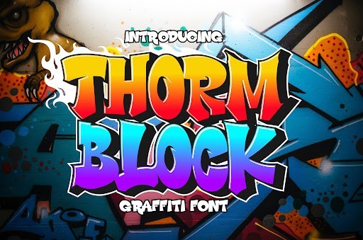 Thorm Block Display font