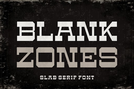 Blank Zones Sans Serif font