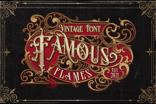 Famous Flames Blackletter font