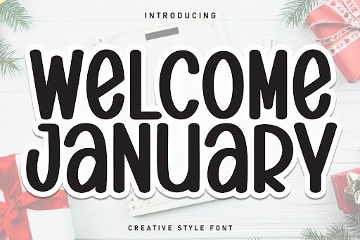 Welcome January Script font