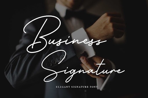 Business Signature Handwritten font