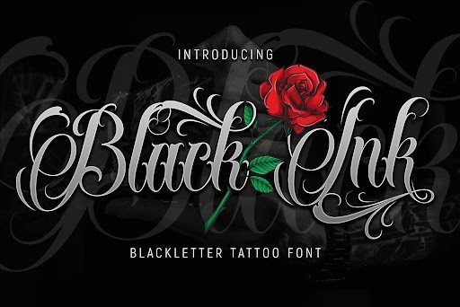 Black Ink Blackletter font