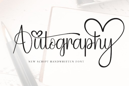 Autography Script font