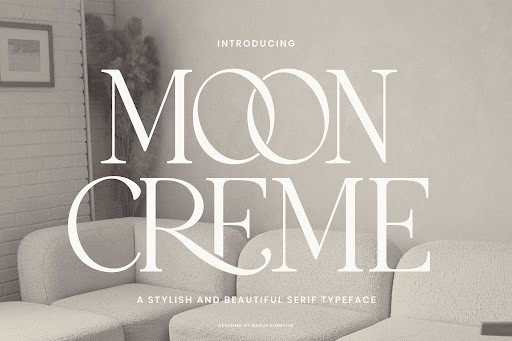 Moon Creme Font by Bagus Kunstler