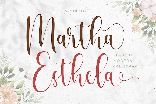 Martha Esthela Script font
