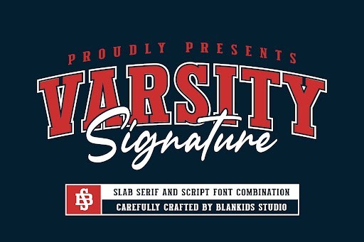 Varsity Signature Script font
