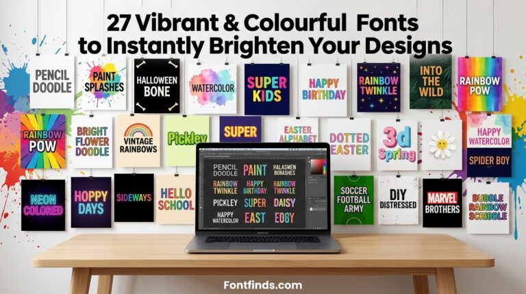 27 Vibrant & Colourful Fonts to Instantly Brighten Your Designs