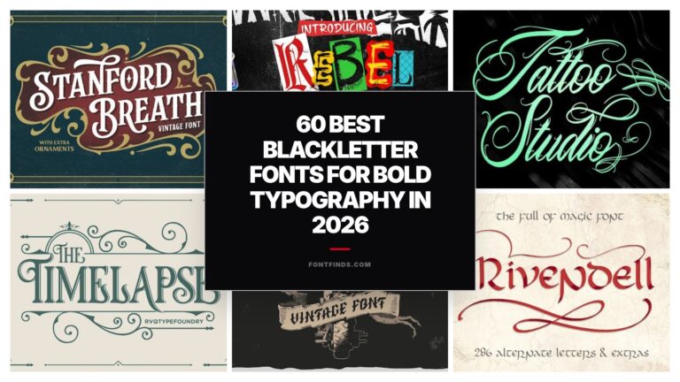 60 Best Blackletter Fonts for Bold Typography in 2026