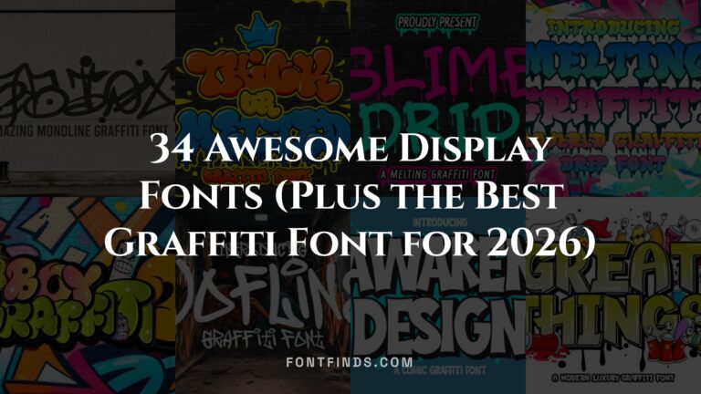 34 Awesome Display Fonts (Plus the Best Graffiti Font for 2026)