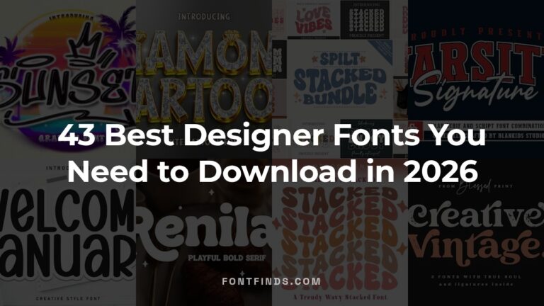 43 Best Designer Fonts You Need to Download in 2026