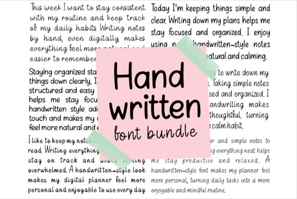 Handwritten Font Bundle