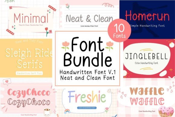 Neat & Clean Handwritten Font Bundle V.1