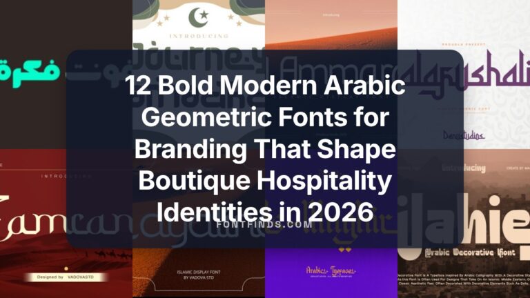 12 Bold Modern Arabic Geometric Fonts for Branding That Shape Boutique Hospitality Identities in 2026