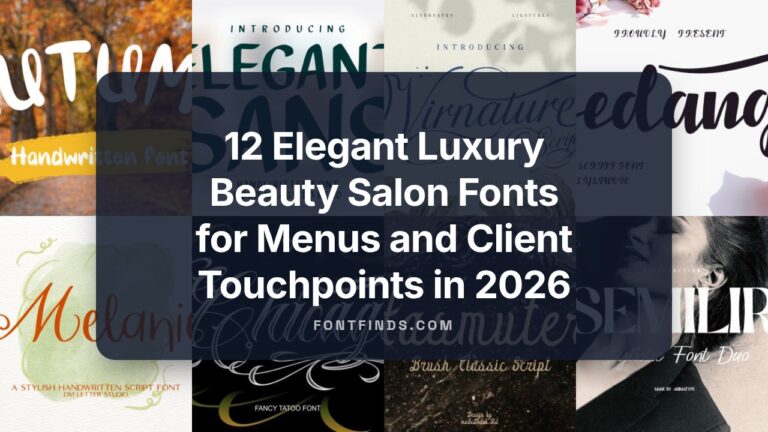 12 Elegant Luxury Beauty Salon Fonts for Menus and Client Touchpoints in 2026