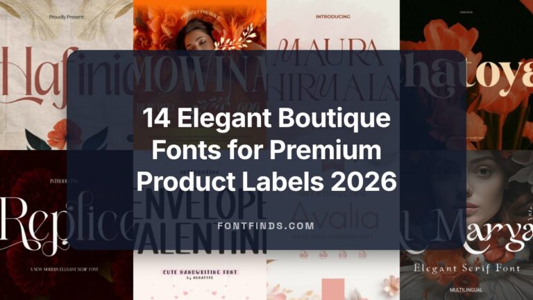 14 Elegant Boutique Fonts for Premium Product Labels 2026