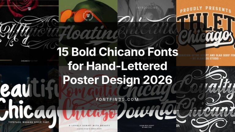 15 Bold Chicano Fonts for Hand-Lettered Poster Design 2026