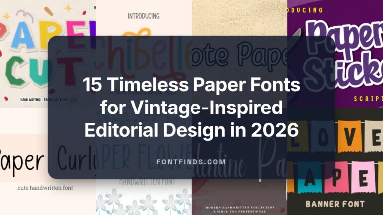 15 Timeless Paper Fonts for Vintage-Inspired Editorial Design in 2026