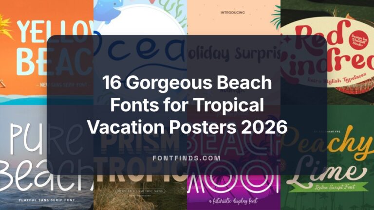 16 Gorgeous Beach Fonts for Tropical Vacation Posters 2026