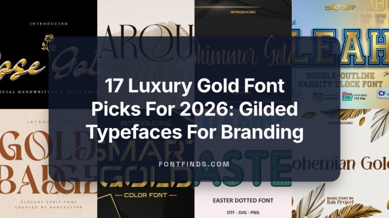 17 Luxury Gold Font Picks For 2026: Gilded Typefaces For Branding