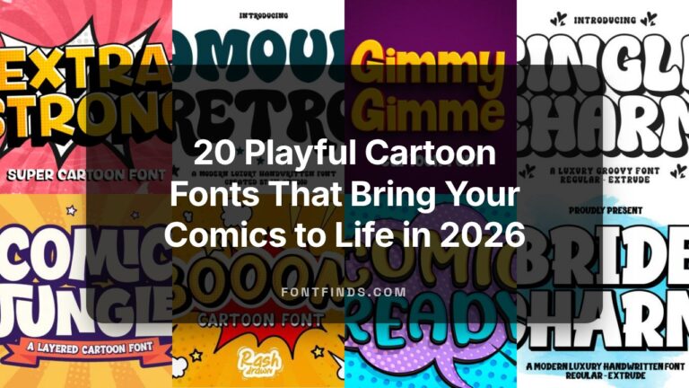20 Playful Cartoon Fonts That Bring Your Comics to Life in 2026