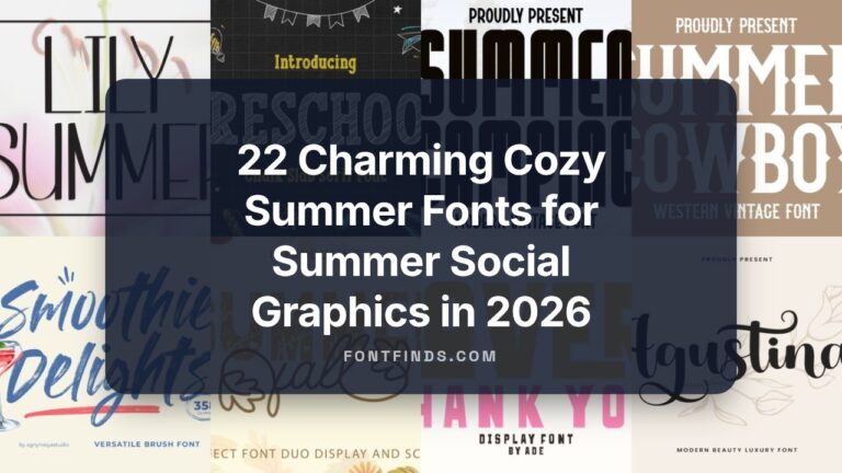 22 Charming Cozy Summer Fonts for Summer Social Graphics in 2026