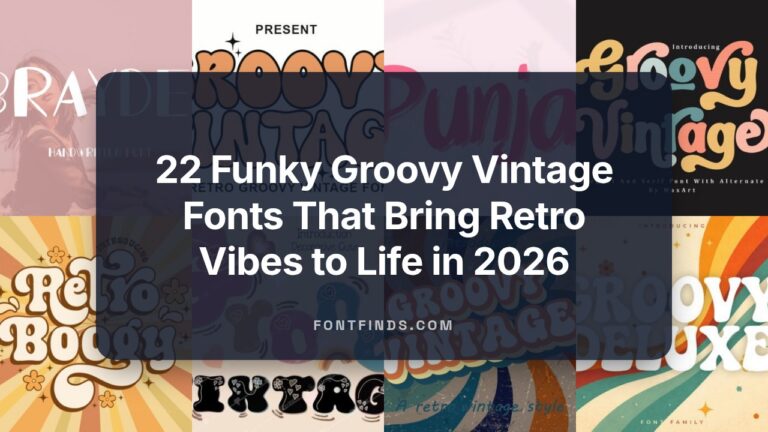 22 Funky Groovy Vintage Fonts That Bring Retro Vibes to Life in 2026