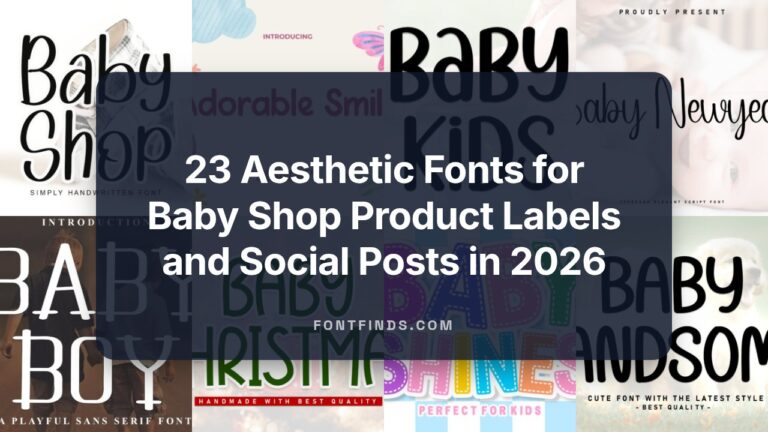 23 Aesthetic Fonts for Baby Shop Product Labels and Social Posts in 2026