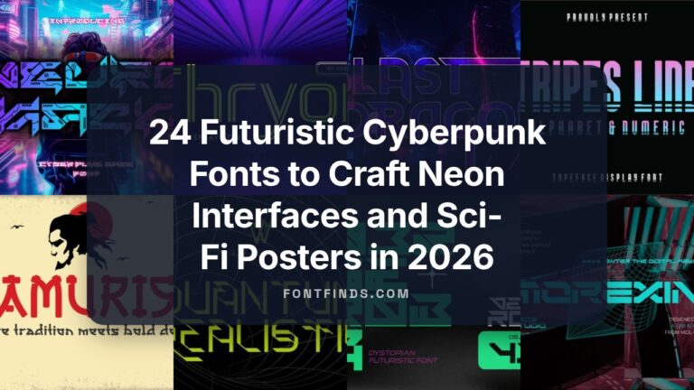 24 Futuristic Cyberpunk Fonts to Craft Neon Interfaces and Sci-Fi Posters in 2026