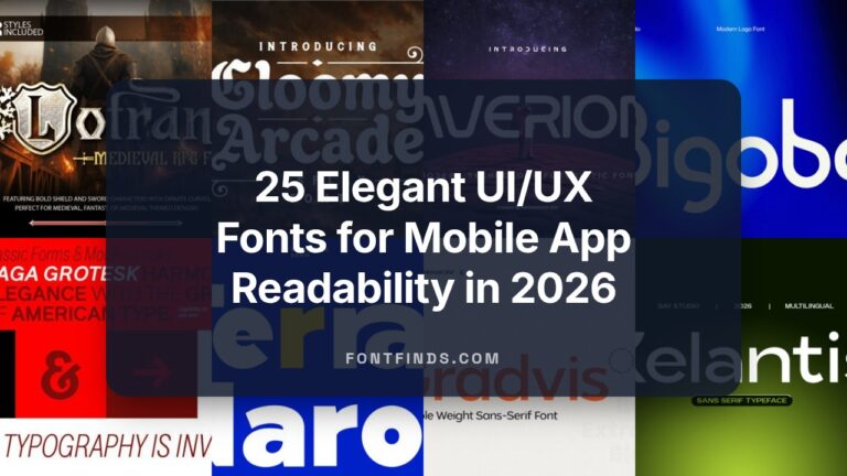 25 Elegant UI/UX Fonts for Mobile App Readability in 2026