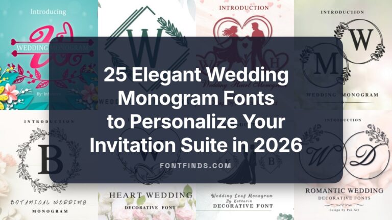 25 Elegant Wedding Monogram Fonts to Personalize Your Invitation Suite in 2026