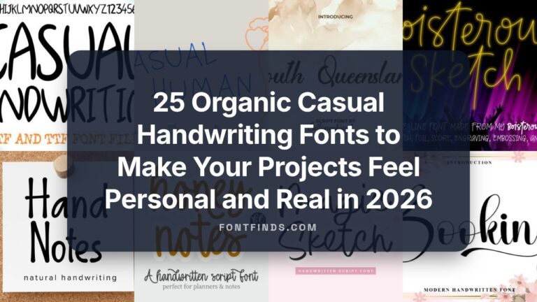 25 Organic Casual Handwriting Fonts to Make Your Projects Feel Personal and Real in 2026