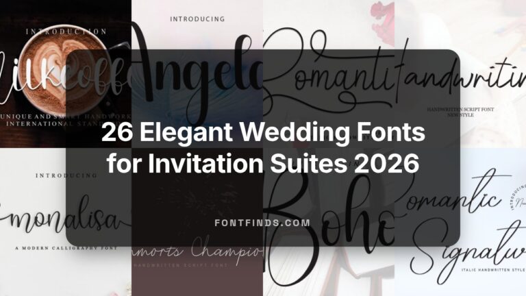 26 Elegant Wedding Fonts for Invitation Suites 2026
