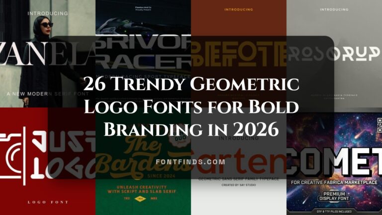 26 Trendy Geometric Logo Fonts for Bold Branding in 2026